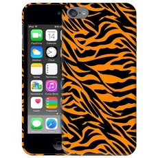 SM CASES 아이팟 터치 7 6 5 케이스와 호환 - 타이거 스킨 동물 프린트 디자인 3D 폰 뒷면 하드 플라스틱 커버 7/6 /, SM CASES 아이팟 터치 7, 6, 5 케이스와 호