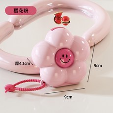 SIMPLE STYLE 便攜式藥盒 迷你旅行七日分裝藥片收納盒, 1個, 花朵粉+玫紅