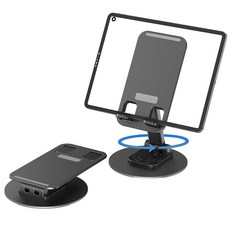 360도 회전 휴대폰 홀더 완전히 조절 가능한 접이식 데스크탑 받침대 스탠드 iPhone17 16 15 Pro Xr Xs Max 플러스 삼성 K69 Black, K39B-Black