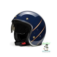 【Gear Base 吉兒基地】 飛喬 Feture 安全帽 ANDRES 安德斯 - 亮光英國藍 復古帽, L