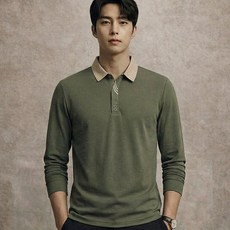 스티드 봄 가을 사선 긴팔 카라티