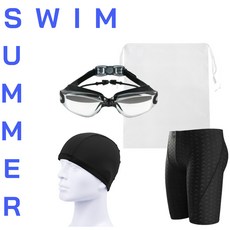 크레션 남성용 5부 실내 수영복