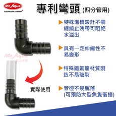 【閃電聯盟】水族先生 Mr.Aqua 專利彎頭(四分管用) 接管 連接管 揚水馬達 沉水馬達 QB-720 (零件), 1個