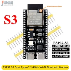 ESP32-S3 듀얼 타입-C 개발 보드 모듈 N16R8 N8R8 안테나 베이스 및 ESP32 S3 44핀 확장 조합 키트, S3 Set