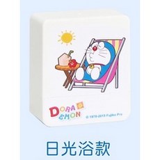 多啦A夢 小叮噹印章 3x1cm 方塊連續章 實名制/姓名/衣物印章 (附贈墨水 二天內出貨), 1個, 5-日光浴款,布紙兩用光敏印油(可蓋紙口罩棉衣服布質)