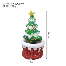 耶誕樹造型充氣冰桶 戶外飲料儲存 節日裝飾冰桶, 1個, 70cm耶誕樹冰桶