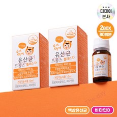 [더데이] 영유아유산균 아기유산균 비타민D 드롭 프로바이오틱스, 10ml, 2박스