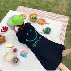 胖mm 大碼 夏季 長款 T恤裙 女