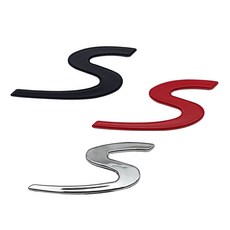 엠블럼 스티커 이니셜 S 자동차 튜닝 데칼, 레드