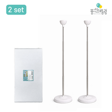 대형 풍선용 길이조절 기둥받침대(원형 물통 포함) 세트, 1개, 화이트