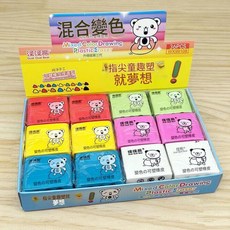 怪怪熊 混合變色可塑橡皮, 1塊, 1套