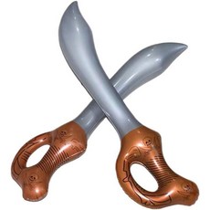 PVC充氣寶劍 兒童玩具海盜刀 充氣斧子, 咖色海盜刀55CM, 1個