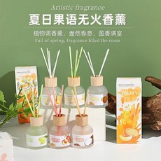 果味無火香薰 持久空氣清新劑 適用於居家和汽車, 1個, 香哈密,100ml, 100ml, 香哈密