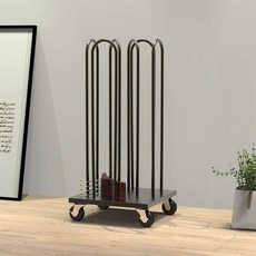 옷걸이정리대 옷가게 옷걸이 거치대 보관 행거 매장 의류 정리대 공간 활용, A. 블랙(35x35x90cm)