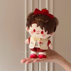 15cm浮夢娃新品“小狗蘋果”娃衣套裝可愛甜美公主風衣服換裝着替, 1個, 小狗蘋果（不含娃）