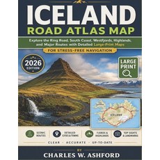 (英文圖書)Iceland Road Atlas Map: Explore the Ring Road South Coast Westfjords Highland... 平裝版, Independently Published, 英文, 平裝本