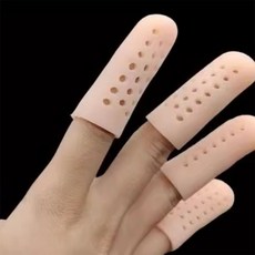 실리콘 통풍 손가락 상처 보호 골무 사무용 스킨 1개01a6+3PIJ