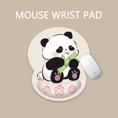 시웨이 쿠션 손목보호 메모리폼 마우스패드 사무용 캐릭터 메모리패드, 1개, 먹방판다