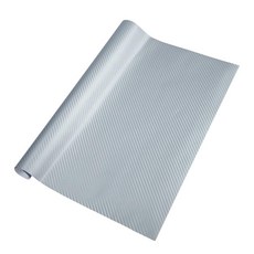 INFINAUTO 실버 톤 탄소 섬유 패턴 보호 자동차 랩 필름 0.4m x 1.5m(1피트 5피트) 외부 내부 비닐 커버 5.5mil PVC 1개 범용 317327