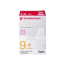 더블하트 소프트터치 모유실감 젖꼭지 3세대, LL(9개월이상), 2개