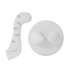 통조림캔 덮개 습식 사료 캔 뚜껑 스푼 고양이 강아지, 1세트, 그레이