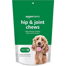 망설이면 금방품절되요 Amazon Basics 강아지 엉덩이 및 일일 보충제 츄어블(글루코사민 MSM 비타민 C 함유 오리맛 120개입 이전 Solimo) 서두르세요, 120개입 1팩