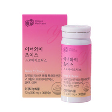 [25종 복합]이너와이 초이스 여성 질 유래 유산균 프로바이오틱스, 1개, 30정