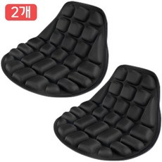 고탄력 오토바이 쿠션 방석, 2개, 블랙