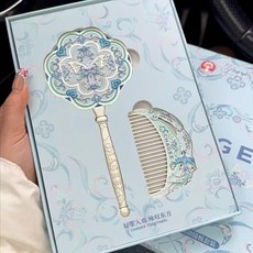 CHAGEE 梨園春 手持鏡梳子套盒 河南限定 母親節禮物, 1個, 手持鏡+梳子 1套禮盒裝