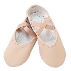 발레복 유아동 어린이 뉴베이지 PU가죽 연습 댄스 발레슈즈