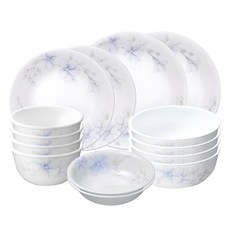 코렐 보라꽃 원형 4인 식기 세트 14p, 혼합색상, 5종, 1세트
