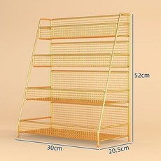 【開發票/統編】花藝置物架展示架 花束綵帶絲帶收納架 蛋糕緞帶專用展示架 多層次可調式分隔花架子, 金色四層中號【人氣款】, 1個