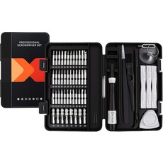 44개의 CRV 비트와 15개의 액세서리가 포함된 59Pcs 멀티 비트 정밀 드라이버 세트 인체공학적 손잡이 및 보관 케이스수리 도구 가방이 마그네틱 소형 전자제품 수리 키트, Value Pack, 58 Pcs