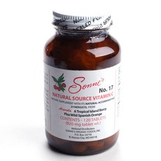 SONNE`S ORGANIC FOODS INC 維生素C補充錠, 120顆, 1罐