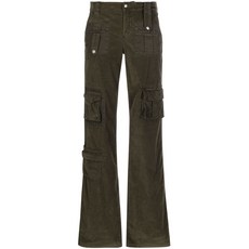 블루마린 벨벳 플레어 카고 팬츠