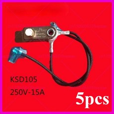 Midea 오리지널 전기 압력솥 스위치 KSD105 250V 15A 온도 컨트롤러(플러그 와이어 포함) 5개