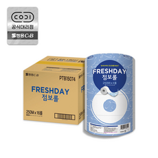 코디 FRESHDAY 친환경 점보롤 2겹 화장지, 250m, 4개입, 4개
