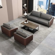 사무실 쇼파 업무용 로비 사장실 세트 모던 상담실 응접실 가죽 A. 나파가죽 싱글 시트