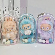 (2개입세트) 코코쥬 라부부 보호용 투명 방수 케이스, 블랙+화이트, 1개