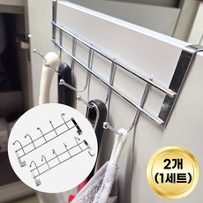 디엠몰 스텐 문걸이후크 5구 도어훅, 2개, 실버