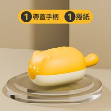 DFMEI 便攜式卡通粘毛器滾筒迷你粘毛器滾筒衣服粘毛滾筒毛髮除毛器, 1個