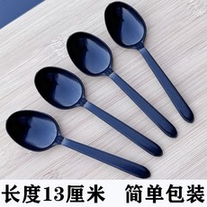 限時下殺 茶匙 小茶匙 大茶匙 冰淇淋匙 布丁匙 塑膠湯匙 兒童湯匙 湯匙 耐熱75度 免洗餐具一次性勺子加厚, KFC黑色【簡裝】500支, 1個