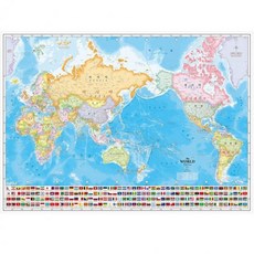 세계지도 국기 코팅 어린이 세계여행 월드맵 포스터 (Araium), 세계지도 국기 코팅 어린이 세계여행 월드맵 포스터 (A