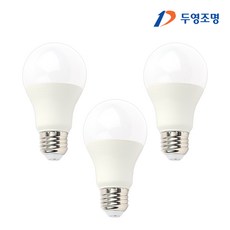 두영 LED 전구 9W, 주광색, 3개