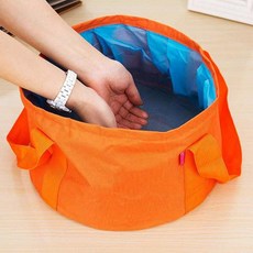 휴대용물통 설거지통 접이식 오렌지 캠핑용 pda*722vY, 상세페이지 참조, 1개