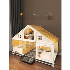 한행 고양이이층침대 쉼터 실내 놀이터 잠자리 화장실, 1개, 이층 소형 지붕 다락방 고양이 아파트