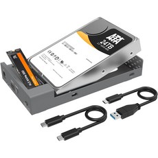 NVMe SATA SSD 및 2.5 3.5 HDD용 MAIWO 듀얼 베이 인 외장 하드 드라이브에서 USB C 어댑터 0Gbps 32 용량 는 클론 를 하지 않습니다
