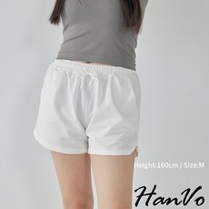 HanVo 休閒高腰寬鬆運動短褲 吸濕排汗 簡約時尚 健身瑜珈跑步居家 韓版睡褲 女生褲子