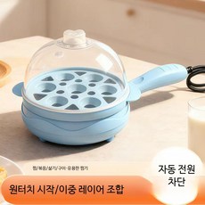 미니 전기 프라이팬 멀티 그릴 팬케이크 계란찜용 사각 분리형 옐로우 프라이팬+나무삽, 1개, 1cm