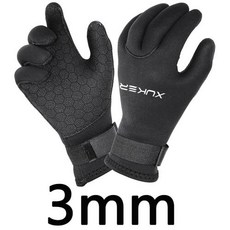 3mm 5mm 네오프렌 다이빙 장갑 스노클링 패들링 서핑 카약 카누 스피어 낚시 스키 수상 스포츠를 위해 따뜻하게 유지, S, 1)3mm-black